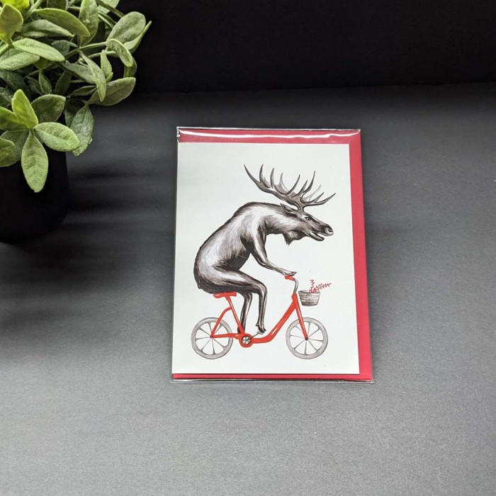 Carte orignal à vélo, de Amelie Legault